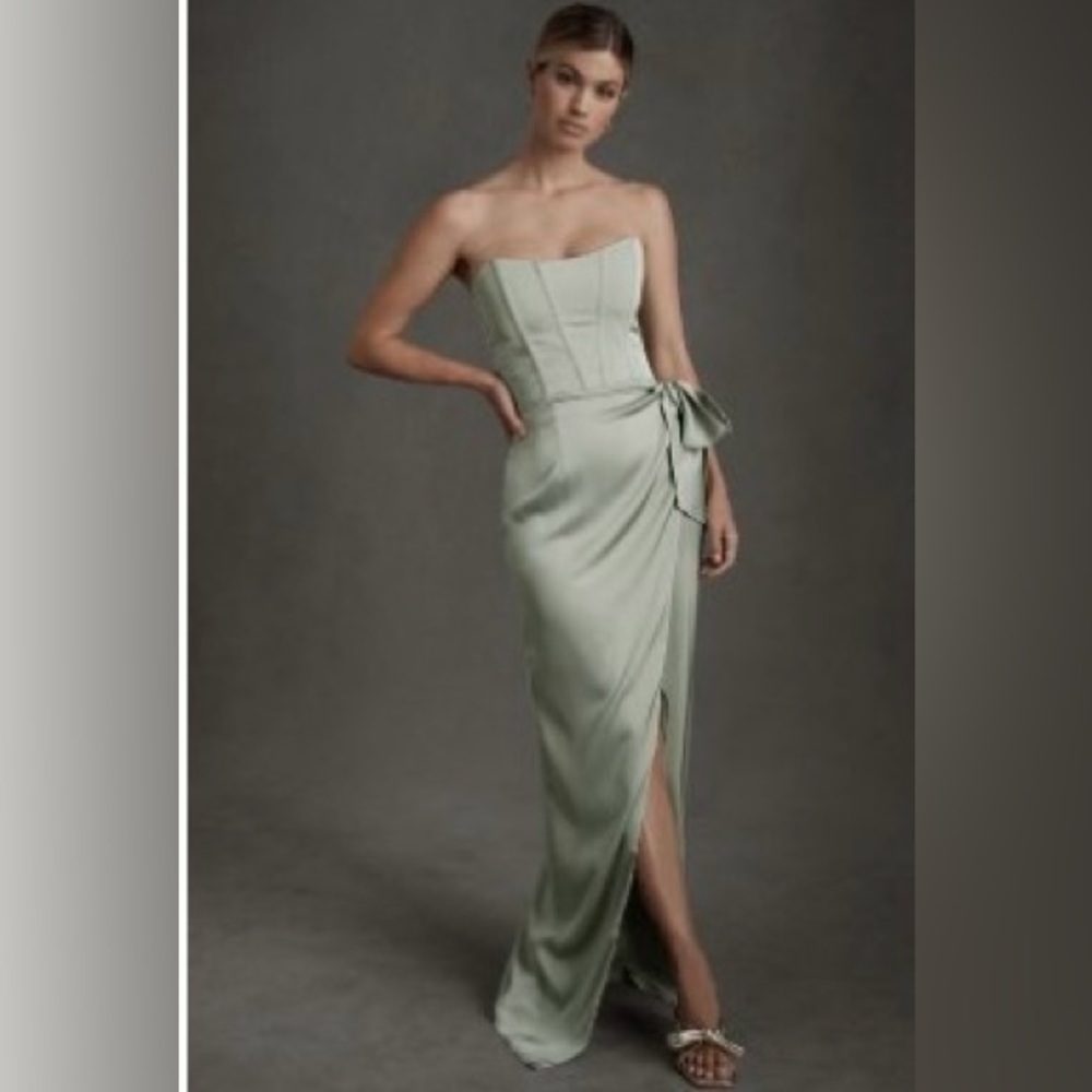 V. Chapman June Corset front slit gown